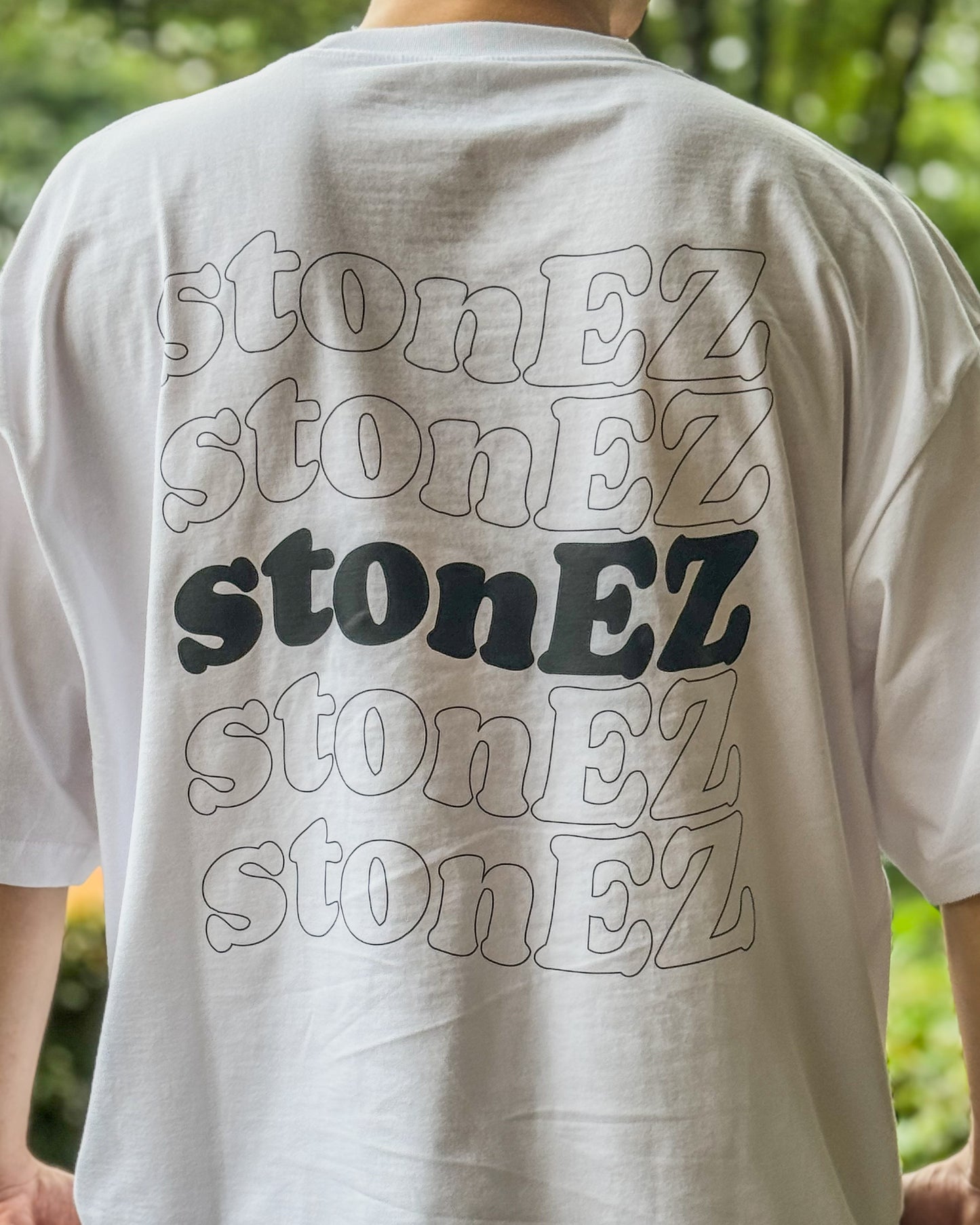 stonEZ Repeat Tee (White)