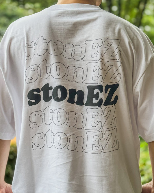 stonEZ Repeat Tee (White)